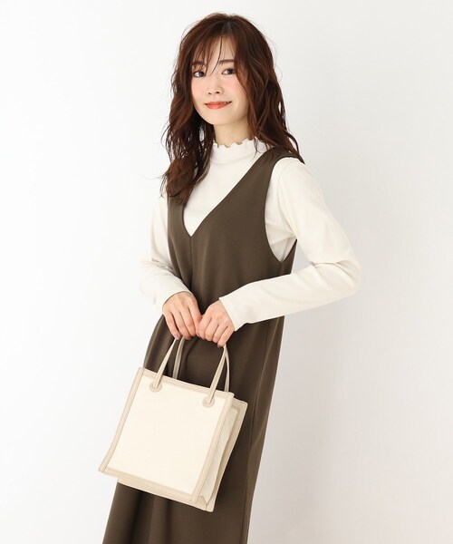DRESKIP（ドレスキップ）の「◆ハトメスクエアト－ト（トートバッグ・レディース・ブラック/アイボリー/ブラック系・00）」の10枚目の写真