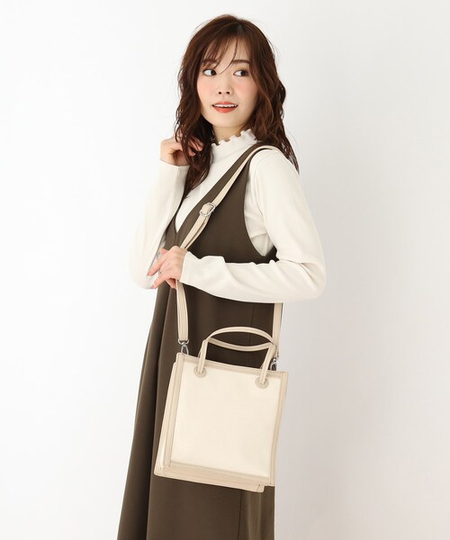 DRESKIP（ドレスキップ）の「◆ハトメスクエアト－ト（トートバッグ・レディース・ブラック/アイボリー/ブラック系・00）」の13枚目の写真