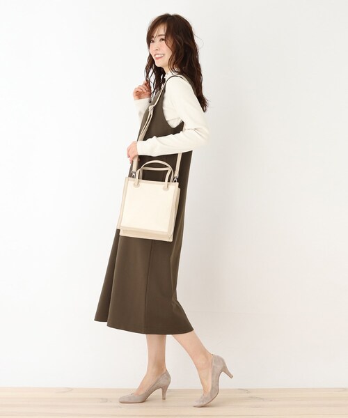 DRESKIP（ドレスキップ）の「◆ハトメスクエアト－ト（トートバッグ・レディース・ブラック/アイボリー/ブラック系・00）」の14枚目の写真