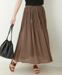 シフォンジョーゼット マジョリカプリーツスカート