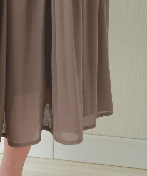 libelle more（リベル モア）の「シフォンジョーゼット　マジョリカプリーツスカート（スカート・レディース・ブルー/ブラック/ピンク/モカ/グレイッシュベージュ・L/M）」の15枚目の写真