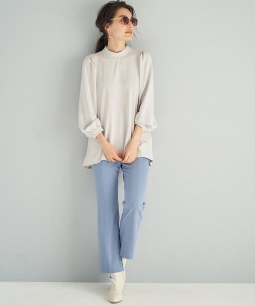 ROPE' PICNIC(ロペピクニック)の「【emur】スリットテーパードパンツ(その他パンツ・レディース・ベージュ系その他/サックスブルー/グレー・40/38)」の5枚目の写真