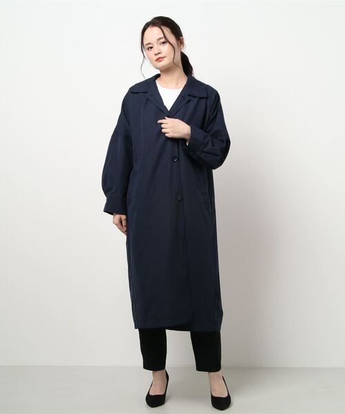 MOUSSY BACK DRAPE DOLMAN スプリングコート ネイビー 1 MOUSSY BACK DRAPE DOLMAN コート NVY -ファッション通販