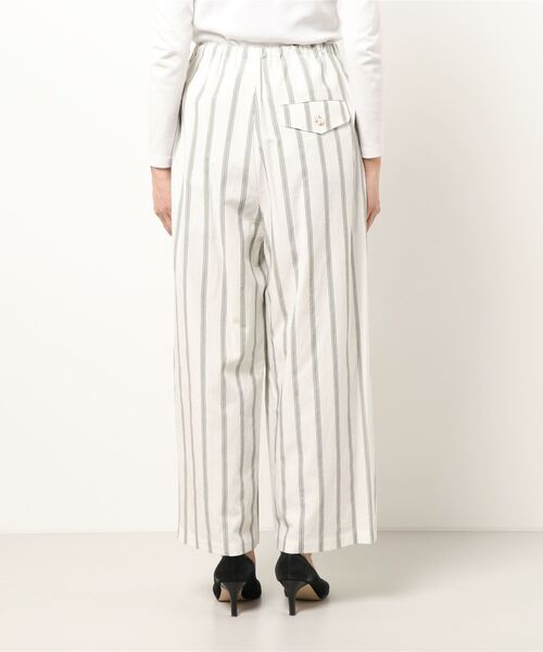 HERENCIA（ヘレンチア）の「マルチストライプ タックイージーパンツ（セットアップ可）（その他パンツ・レディース・ホワイト系その他/ベージュ系その他・MEDIUM）」の4枚目の写真
