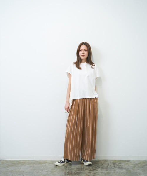 HERENCIA（ヘレンチア）の「マルチストライプ タックイージーパンツ（セットアップ可）（その他パンツ・レディース・ホワイト系その他/ベージュ系その他・MEDIUM）」の6枚目の写真