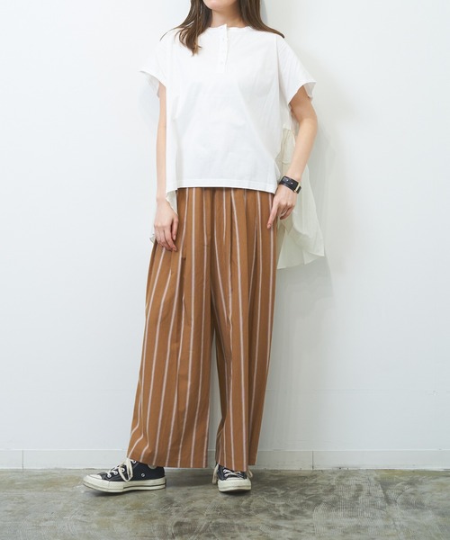 HERENCIA（ヘレンチア）の「マルチストライプ タックイージーパンツ（セットアップ可）（その他パンツ・レディース・ホワイト系その他/ベージュ系その他・MEDIUM）」の7枚目の写真