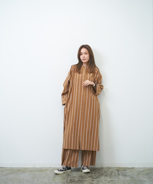 HERENCIA（ヘレンチア）の「マルチストライプ タックイージーパンツ（セットアップ可）（その他パンツ・レディース・ホワイト系その他/ベージュ系その他・MEDIUM）」の10枚目の写真