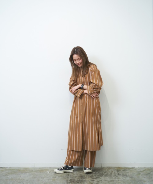 HERENCIA（ヘレンチア）の「マルチストライプ タックイージーパンツ（セットアップ可）（その他パンツ・レディース・ホワイト系その他/ベージュ系その他・MEDIUM）」の16枚目の写真