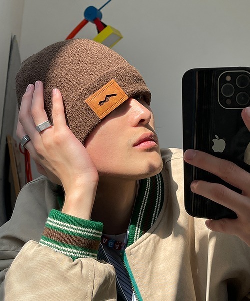 MASONPRINCE(メイソンプリンス)の「【MASONPRINCE】8 color brand logo knit cap MZ2029(ニットキャップ/ビーニー・メンズ・ブラック/ライトブルー/イエロー/ブルー/ホワイト/ブラウン/グレー/アイボリー・FREE)」の6枚目の写真