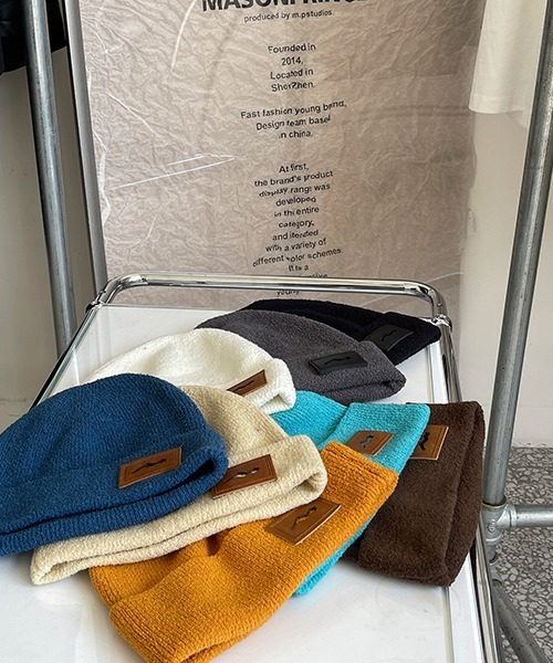 MASONPRINCE(メイソンプリンス)の「【MASONPRINCE】8 color brand logo knit cap MZ2029(ニットキャップ/ビーニー・メンズ・ブラック/ライトブルー/イエロー/ブルー/ホワイト/ブラウン/グレー/アイボリー・FREE)」の9枚目の写真