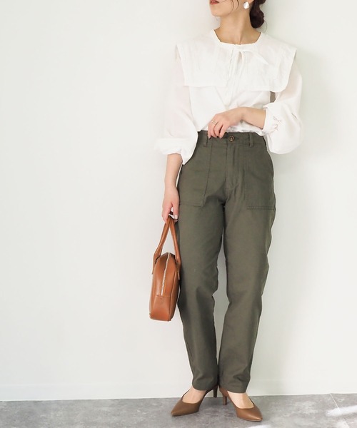 Riberry（リベリー）の「ベイカーパンツ（カーゴパンツ・レディース・ベージュ/カーキ/ネイビー・MEDIUM）」の11枚目の写真