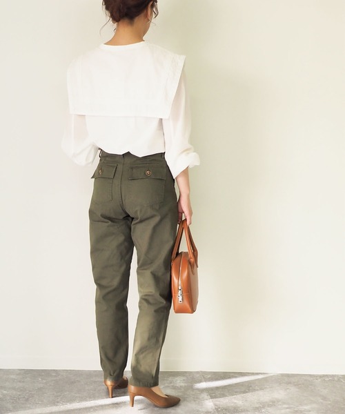 Riberry（リベリー）の「ベイカーパンツ（カーゴパンツ・レディース・ベージュ/カーキ/ネイビー・MEDIUM）」の7枚目の写真