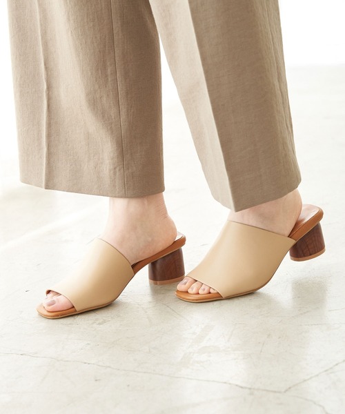 ROPE' PICNIC（ロペピクニック）の「アシンメトリーアッパー円柱ヒールミュール（サンダル・レディース・ブラウン/ブラック/ベージュ系その他・23.0cm/24.0cm/24.5cm/23.5cm）」の11枚目の写真