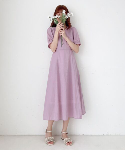 MAJESTIC LEGON(マジェスティックレゴン)の「シークレットフラワーワンピース(ワンピース・レディース・グレー系その他/グリーン系その他/パープル系その他2・SMALL/MEDIUM)」の11枚目の写真