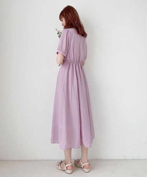 MAJESTIC LEGON(マジェスティックレゴン)の「シークレットフラワーワンピース(ワンピース・レディース・グレー系その他/グリーン系その他/パープル系その他2・SMALL/MEDIUM)」の13枚目の写真