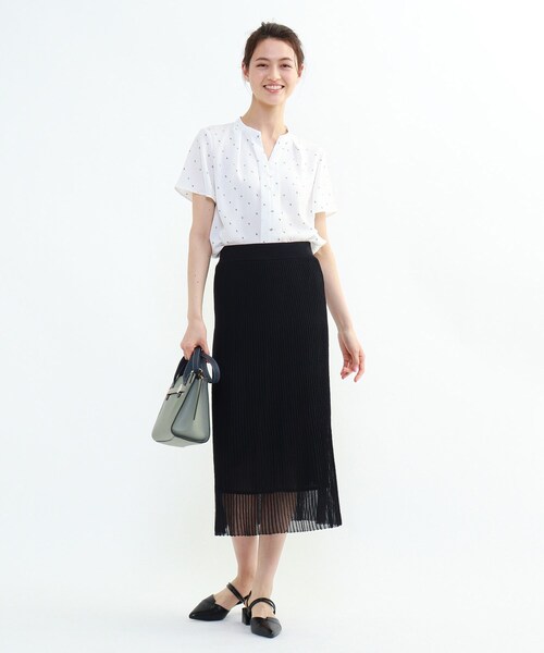 INDIVI（インディヴィ）の「◇【2点セット/洗える】シアーニット  