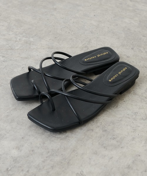 natural couture（ナチュラルクチュール）の「NEW細ヒモヌーディ―サンダル（サンダル・レディース・アイボリー/ブラック/ベージュ・SMALL/MEDIUM/LARGE）」の13枚目の写真