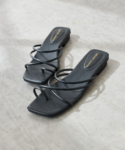 natural couture（ナチュラルクチュール）の「NEW細ヒモヌーディ―サンダル（サンダル・レディース・アイボリー/ブラック/ベージュ・SMALL/MEDIUM/LARGE）」の12枚目の写真