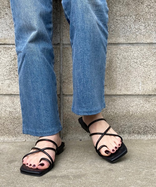 natural couture（ナチュラルクチュール）の「NEW細ヒモヌーディ―サンダル（サンダル・レディース・アイボリー/ブラック/ベージュ・SMALL/MEDIUM/LARGE）」の9枚目の写真