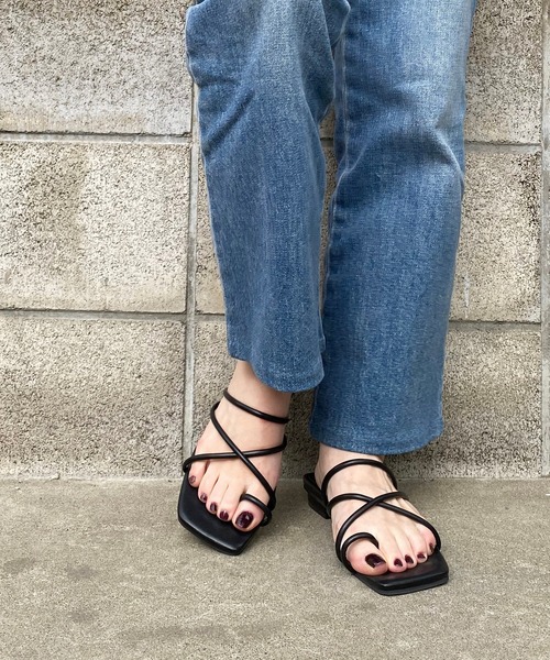 natural couture（ナチュラルクチュール）の「NEW細ヒモヌーディ―サンダル（サンダル・レディース・アイボリー/ブラック/ベージュ・SMALL/MEDIUM/LARGE）」の10枚目の写真