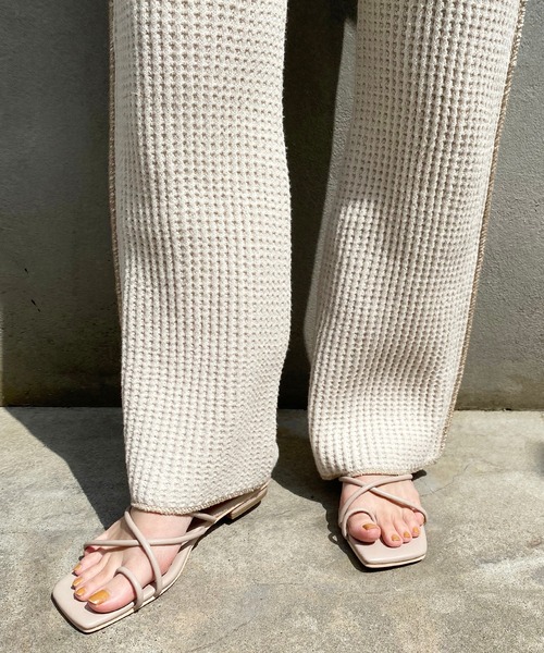 natural couture（ナチュラルクチュール）の「NEW細ヒモヌーディ―サンダル（サンダル・レディース・アイボリー/ブラック/ベージュ・SMALL/MEDIUM/LARGE）」の15枚目の写真