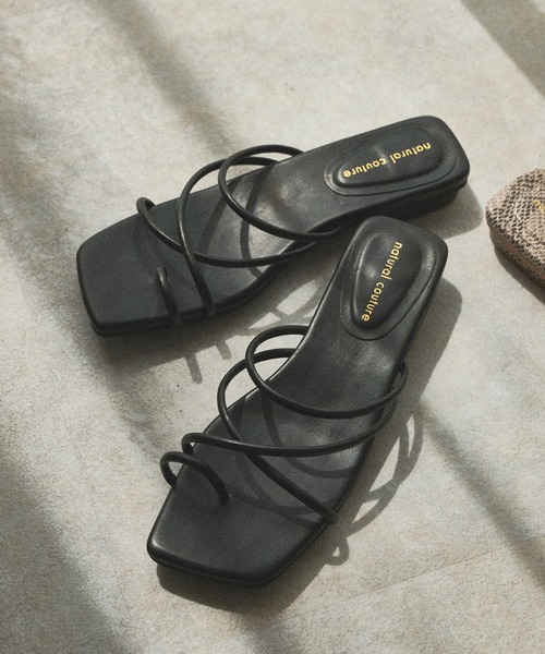 natural couture（ナチュラルクチュール）の「NEW細ヒモヌーディ―サンダル（サンダル・レディース・アイボリー/ブラック/ベージュ・SMALL/MEDIUM/LARGE）」の14枚目の写真