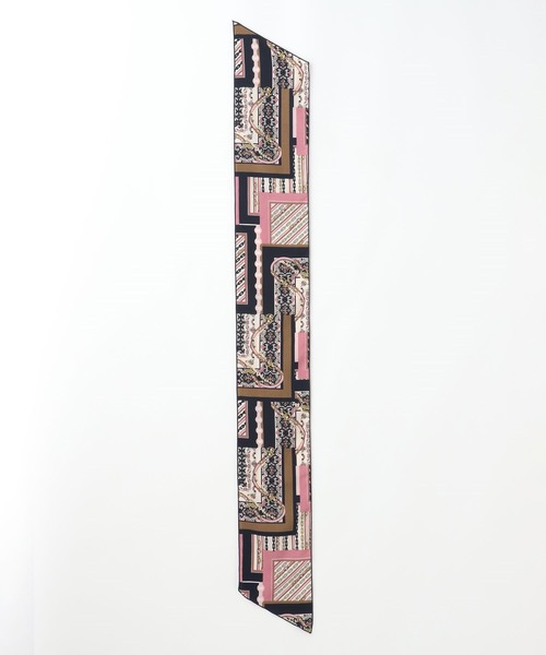 Honeys（ハニーズ）の「リング付スカーフ（バンダナ/スカーフ・レディース・ブルー系その他/ホワイト×ブラック/ブルー系その他2/チャコールグレー×ブラック・FREE）」の12枚目の写真