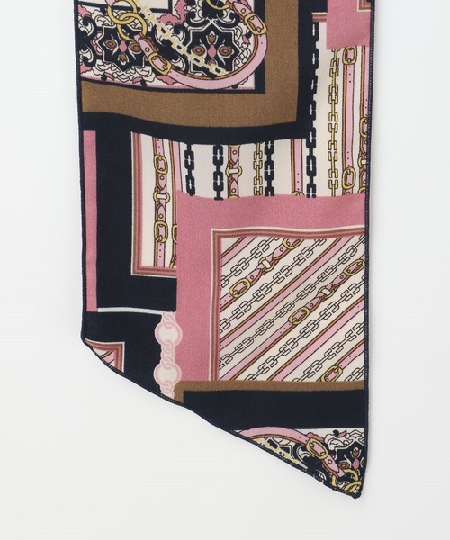 Honeys（ハニーズ）の「リング付スカーフ（バンダナ/スカーフ・レディース・ブルー系その他/ホワイト×ブラック/ブルー系その他2/チャコールグレー×ブラック・FREE）」の14枚目の写真