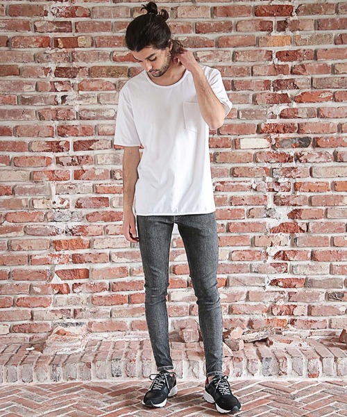 RATTLE TRAP（ラトルトラップ）の「UネックカットオフTシャツ（Tシャツ/カットソー・メンズ・ブラック/ホワイト・LL/L/M）」の4枚目の写真