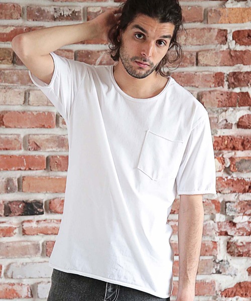 RATTLE TRAP（ラトルトラップ）の「UネックカットオフTシャツ（Tシャツ/カットソー・メンズ・ブラック/ホワイト・LL/L/M）」の6枚目の写真