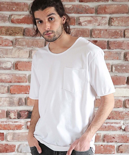 RATTLE TRAP（ラトルトラップ）の「UネックカットオフTシャツ（Tシャツ/カットソー・メンズ・ブラック/ホワイト・LL/L/M）」の7枚目の写真