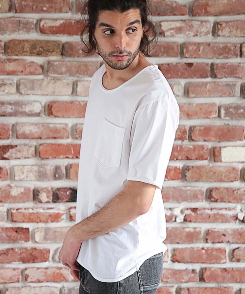 RATTLE TRAP（ラトルトラップ）の「UネックカットオフTシャツ（Tシャツ/カットソー・メンズ・ブラック/ホワイト・LL/L/M）」の11枚目の写真