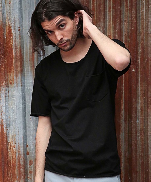 RATTLE TRAP（ラトルトラップ）の「UネックカットオフTシャツ（Tシャツ/カットソー・メンズ・ブラック/ホワイト・LL/L/M）」の18枚目の写真