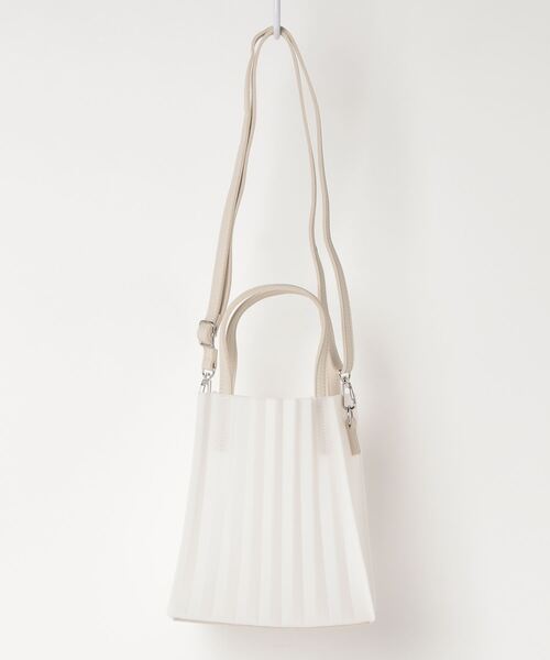 Per sist ence（パーシエンス）の「Per sist ence/パーシエンス　シアープリーツ2WAYトート（トートバッグ・レディース・ホワイト/ブラック/ピンク/ミント・FREE）」の18枚目の写真