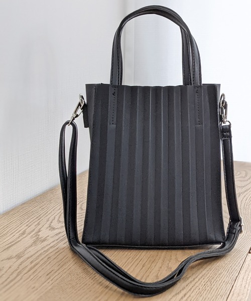 Per sist ence（パーシエンス）の「Per sist ence/パーシエンス　シアープリーツ2WAYトート（トートバッグ・レディース・ホワイト/ブラック/ピンク/ミント・FREE）」の22枚目の写真