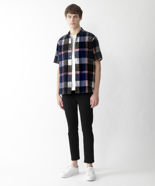 BLACK LABEL CRESTBRIDGE（ブラックレーベル・クレストブリッジ）の「ライトウェイトハイストレッチクレストブリッジチェックシャツ（シャツ/ブラウス・メンズ・ベージュ系その他/ネイビー・L/M/S/LL）」の6枚目の写真