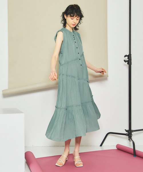 INella（イネラ）の「【INella(イネラ)】ドビージャガードロングワンピース（ワンピース・レディース・ブラック/グリーン・FREE）」の4枚目の写真