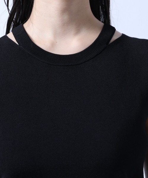 HARE（ハレ）の「ネックスリットニットトップス(HARE)（ニット/セーター・レディース・ブラック/ベージュ/グリーン・FREE）」の15枚目の写真