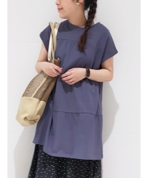 セール ティアードチュニック Tシャツ カットソー Samansa Mos2 Blue サマンサモスモスブルー のファッション通販 Zozotown