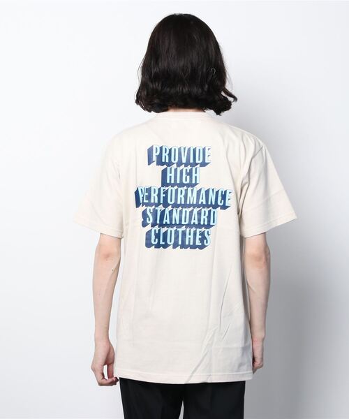 DOUBLE STEAL（ダブルスティール）の「SHADOW FONT LOGO 半袖Tシャツ（Tシャツ/カットソー・メンズ・ホワイト/ブラック/ライトベージュ・MEDIUM/LARGE/X-LARGE/XX-LARGE）」の9枚目の写真