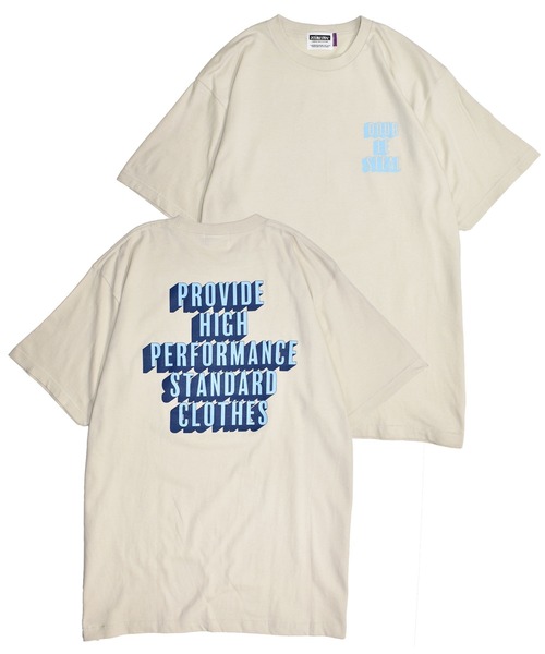 DOUBLE STEAL（ダブルスティール）の「SHADOW FONT LOGO 半袖Tシャツ（Tシャツ/カットソー・メンズ・ホワイト/ブラック/ライトベージュ・MEDIUM/LARGE/X-LARGE/XX-LARGE）」の3枚目の写真