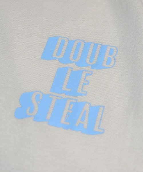 DOUBLE STEAL（ダブルスティール）の「SHADOW FONT LOGO 半袖Tシャツ（Tシャツ/カットソー・メンズ・ホワイト/ブラック/ライトベージュ・MEDIUM/LARGE/X-LARGE/XX-LARGE）」の19枚目の写真