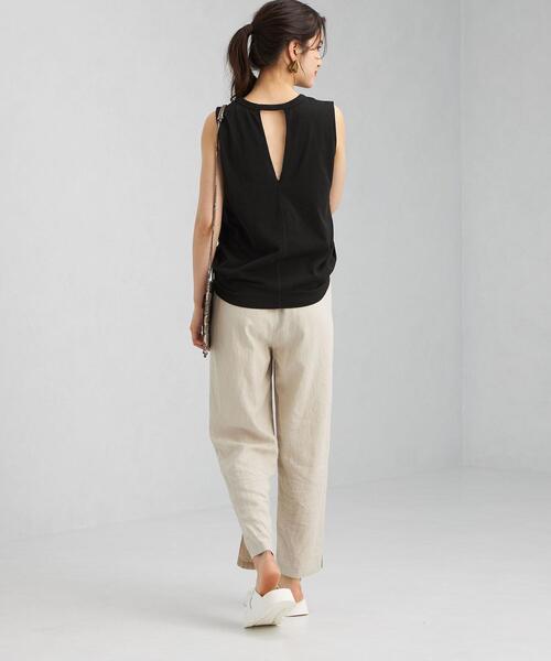 green label relaxing（グリーンレーベルリラクシング）の「CFC バックスリット ノースリーブ プルオーバー カットソー（Tシャツ/カットソー・レディース・ブラック/オレンジ/オフホワイト・FREE）」の11枚目の写真