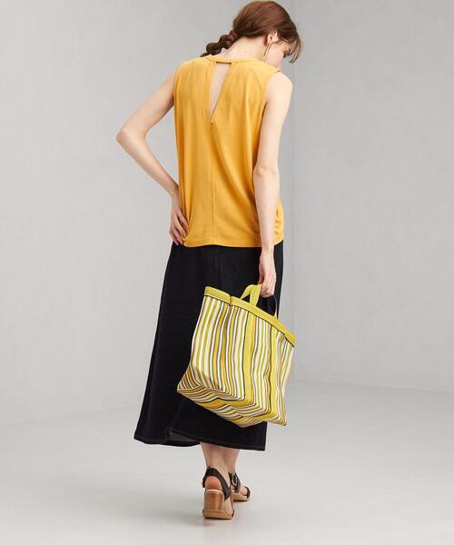 green label relaxing（グリーンレーベルリラクシング）の「CFC バックスリット ノースリーブ プルオーバー カットソー（Tシャツ/カットソー・レディース・ブラック/オレンジ/オフホワイト・FREE）」の13枚目の写真