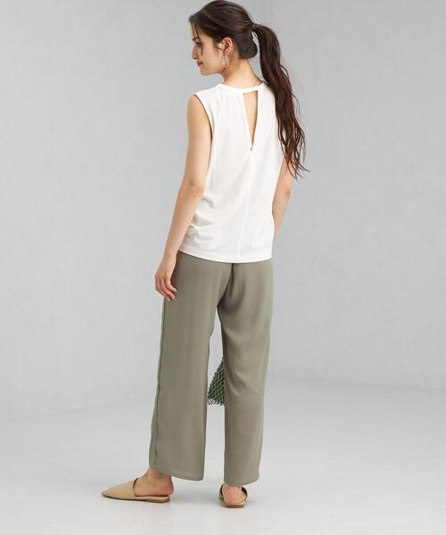 green label relaxing（グリーンレーベルリラクシング）の「CFC バックスリット ノースリーブ プルオーバー カットソー（Tシャツ/カットソー・レディース・ブラック/オレンジ/オフホワイト・FREE）」の15枚目の写真