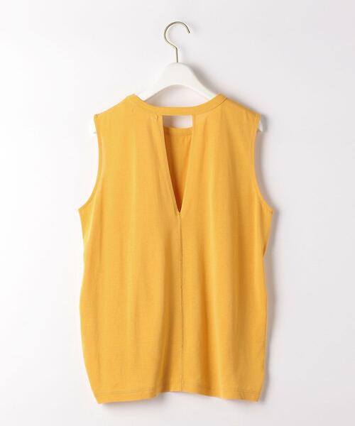 green label relaxing（グリーンレーベルリラクシング）の「CFC バックスリット ノースリーブ プルオーバー カットソー（Tシャツ/カットソー・レディース・ブラック/オレンジ/オフホワイト・FREE）」の17枚目の写真