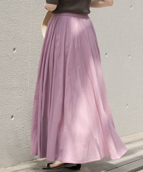 URBAN RESEARCH Sonny Label(アーバンリサーチサニーレーベル)の「コットンボイルフレアスカート(スカート・レディース・ブラック系その他/イエロー系その他/ピンク系その他/ライトグレー・FREE)」の6枚目の写真