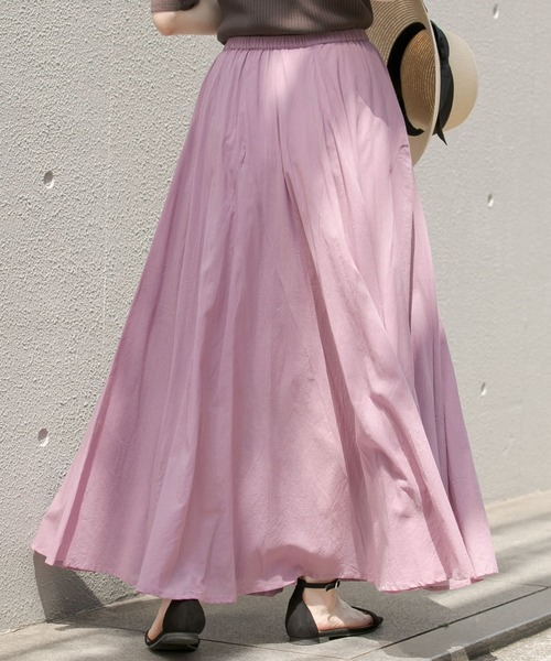 URBAN RESEARCH Sonny Label(アーバンリサーチサニーレーベル)の「コットンボイルフレアスカート(スカート・レディース・ブラック系その他/イエロー系その他/ピンク系その他/ライトグレー・FREE)」の7枚目の写真