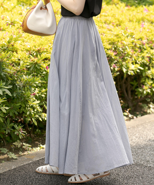 URBAN RESEARCH Sonny Label(アーバンリサーチサニーレーベル)の「コットンボイルフレアスカート(スカート・レディース・ブラック系その他/イエロー系その他/ピンク系その他/ライトグレー・FREE)」の15枚目の写真