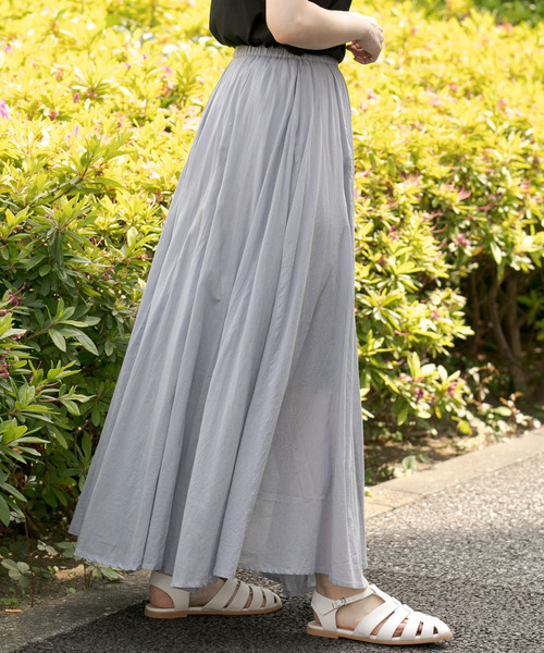 URBAN RESEARCH Sonny Label(アーバンリサーチサニーレーベル)の「コットンボイルフレアスカート(スカート・レディース・ブラック系その他/イエロー系その他/ピンク系その他/ライトグレー・FREE)」の16枚目の写真